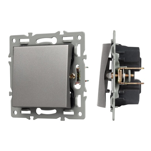 Механизм выключателя одноклавишный непроходной SWT-MK01-PL-GR (250V, 16A) (Arlight, -)
