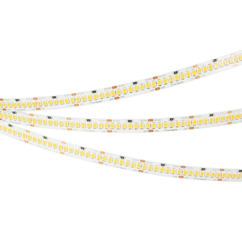 Лента светодиодная RT-A252-10mm 24V Warm2400 (11 W/m, IP20, 2835, 5m) (Arlight, 11 Вт/м, IP20)