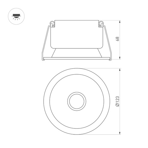 Светильник MS-HARBOR-R123-20W Warm3000 (WH, 24 deg, 230V) (Arlight, IP20 Металл, 5 лет)