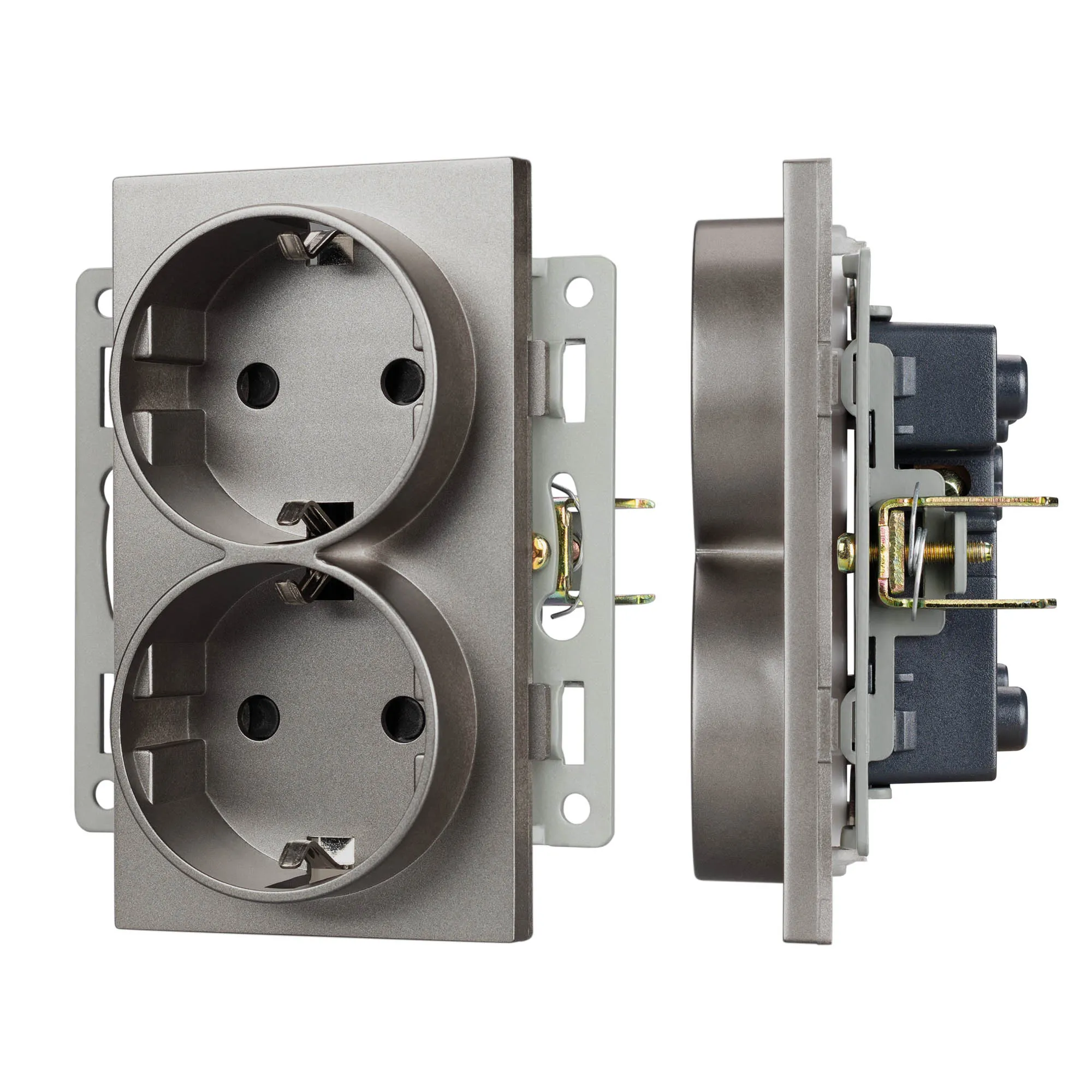 Механизм электрической розетки SCT-MEUD-PL-GR (250V, 16A) (Arlight, -) - изображение товара