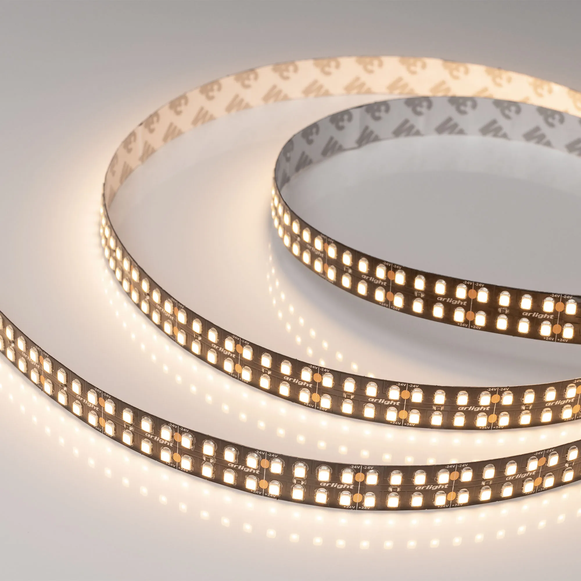 Лента светодиодная RT-A320-BLACK-15mm 24V Warm3000 CRI98 (24 W/m, IP20, 2835, 5m) (Arlight, -) - изображение товара