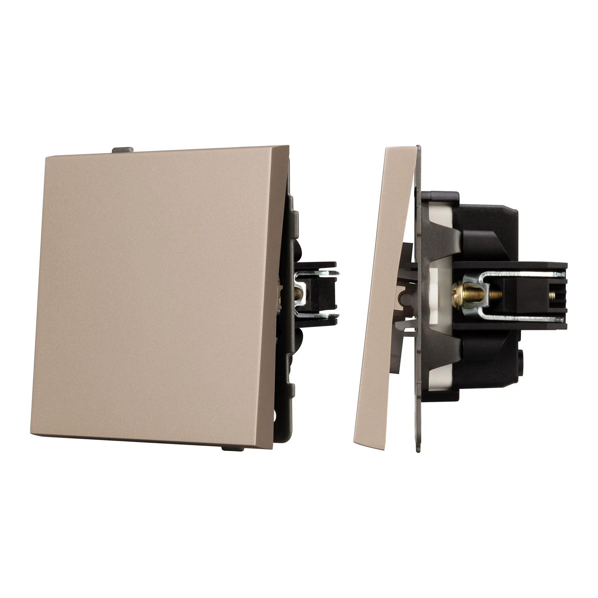 Механизм выключателя одноклавишный перекрёстный SWT-TENDO-MKX1-PL-GD (230V, 10A) (Arlight, -)