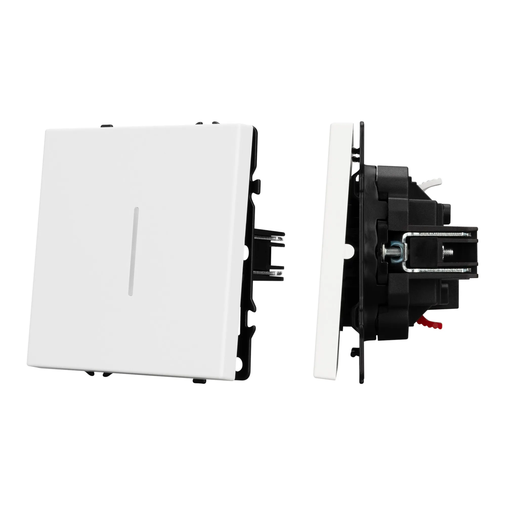 Механизм звонкового выключателя LED SWT-NOBE-MKR1-SFPL-L-WH (230V, 10A) (Arlight, Белый кварц) - изображение товара