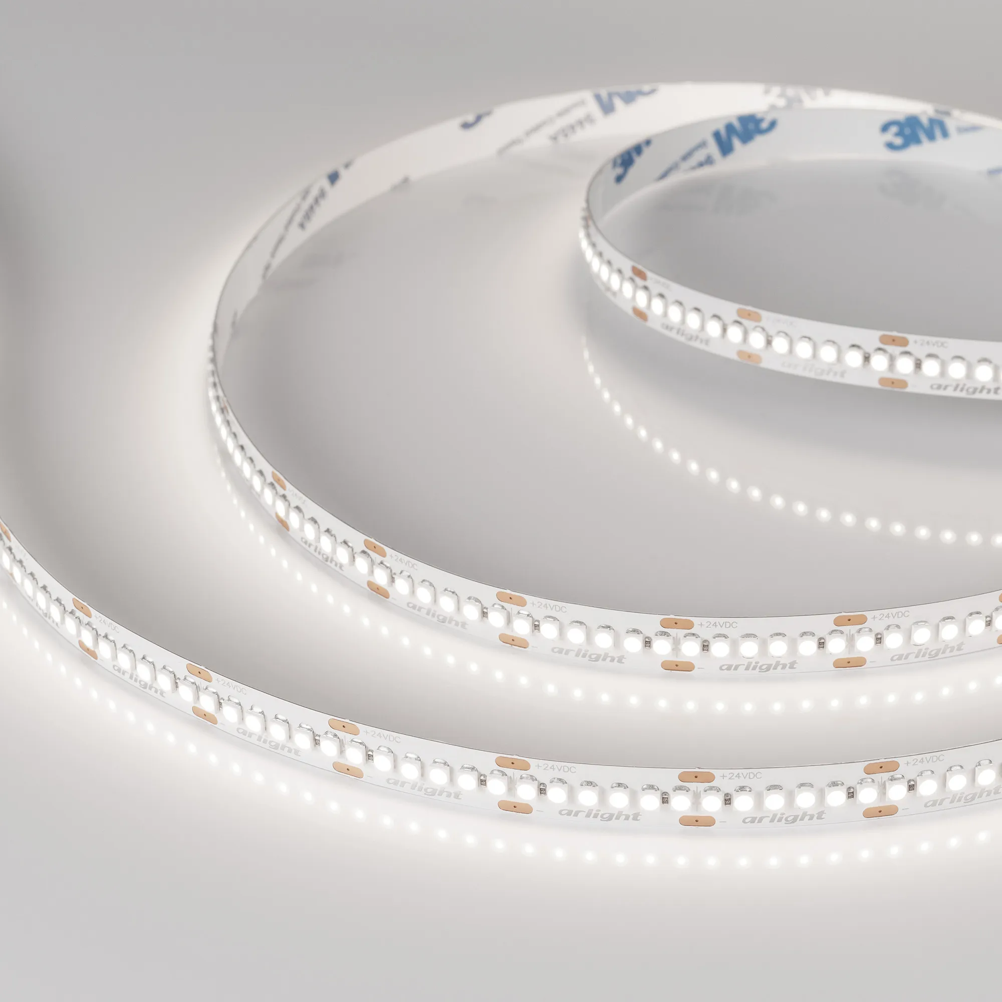 Лента светодиодная RT-A240-10mm 24V Day5000 (19.2 W/m, IP20, 3528, 5m) (Arlight, Открытый)