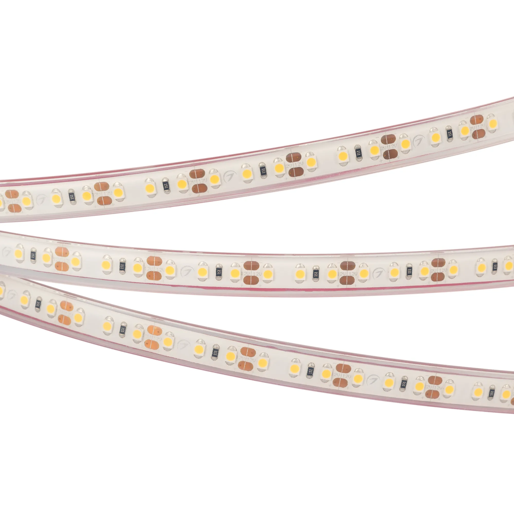 Лента светодиодная RTW 2-5000PGS 12V Warm 2x (3528, 600 LED, LUX) (Arlight, 9.6 Вт/м, IP67) - изображение товара