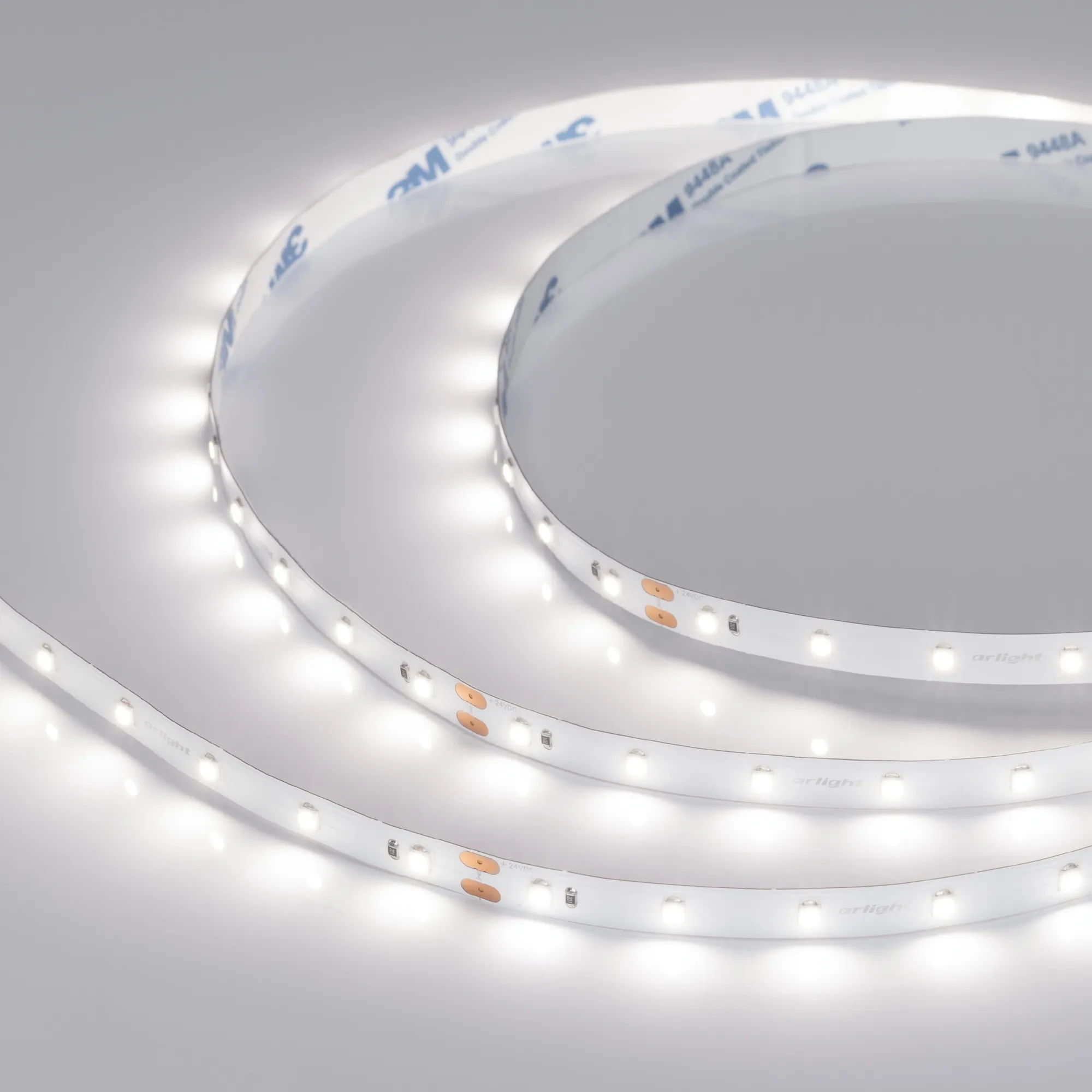 Лента светодиодная NT-A60-8mm 24V White6000 (4.8 W/m, IP20, 3528, 5m) (Arlight, Открытый)