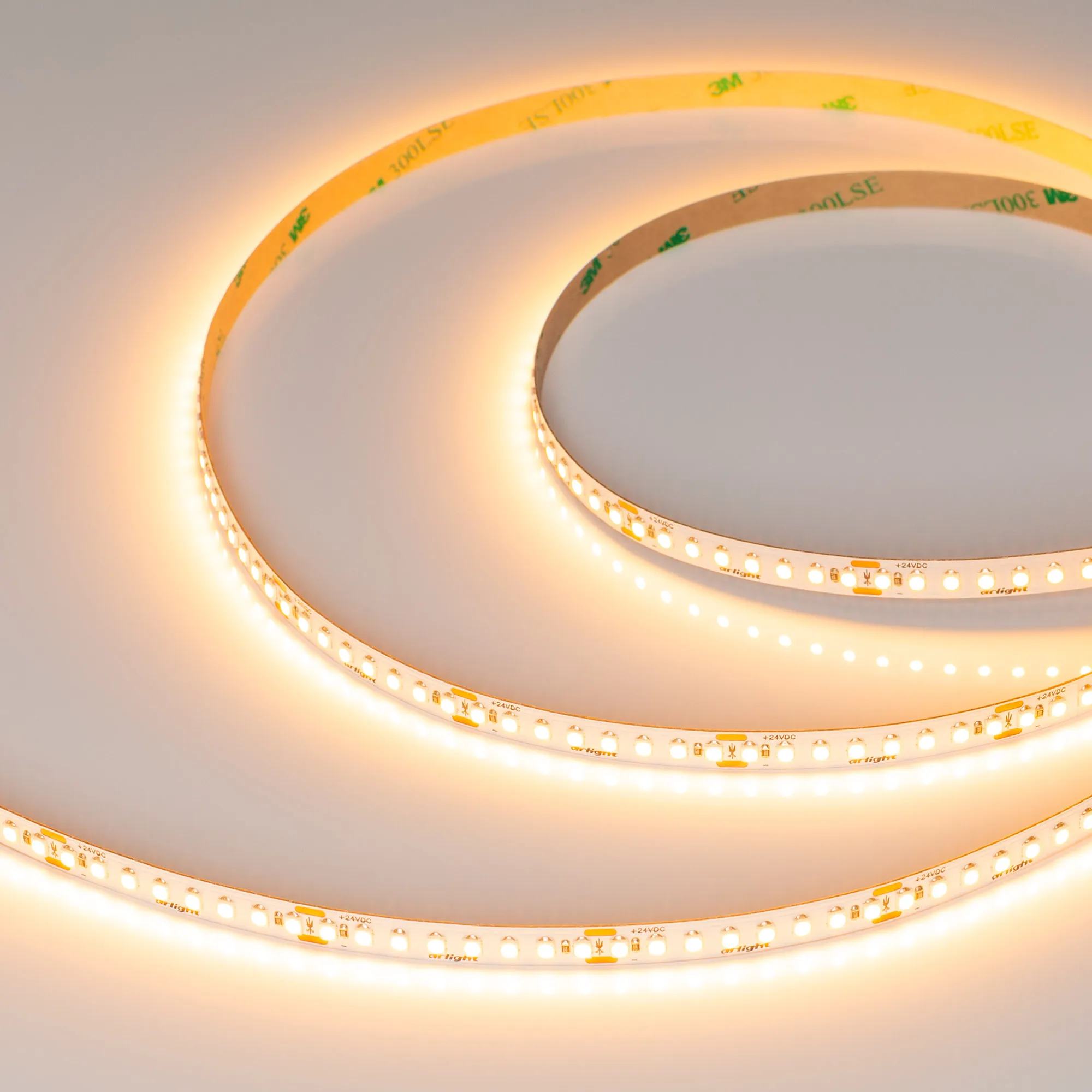 Лента UL-A176-8mm 24V Warm2400 (15 W/m, IP20, 5m) (Arlight, 7 лет)