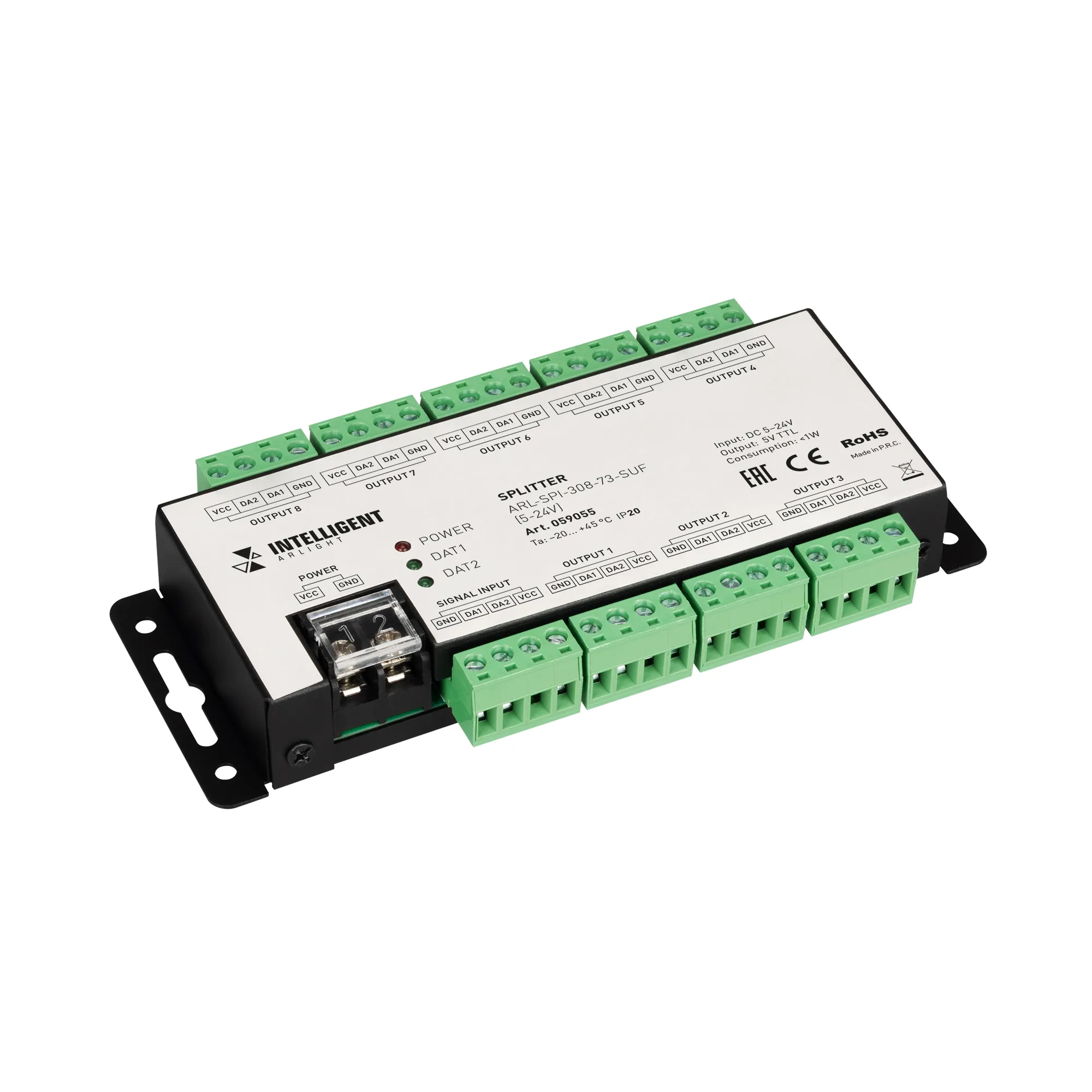 INTELLIGENT ARLIGHT Сплиттер ARL-SPI-308-73-SUF (5-24V) (IARL, IP20 Металл, 3 года)